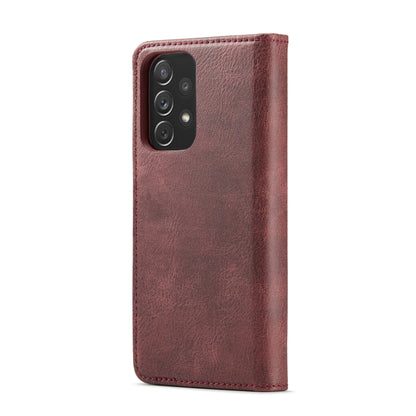 For Samsung Galaxy A73 5G DG.MING Crazy Horse Texture Detachable Magnetic Leather Phone Case(Red) - Galaxy Phone Cases by DG.MING | Online Shopping UK | buy2fix