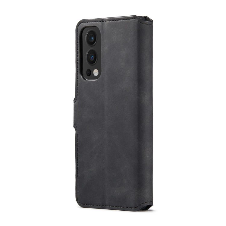 For OnePlus Nord 2 DG.MING Retro Oil Side Horizontal Flip Leather Case with Holder & Card Slots & Wallet(Black) - OnePlus Cases by DG.MING | Online Shopping UK | buy2fix