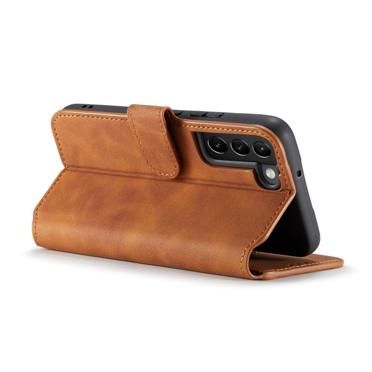 For Samsung Galaxy S22 DG.MING Retro Oil Side Horizontal Flip Leather Case with Holder & Card Slots & Wallet(Brown) - Galaxy S22 5G Cases by DG.MING | Online Shopping UK | buy2fix