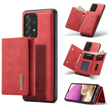 For Samsung Galaxy A33 5G DG.MING M1 Series 3-Fold Multi Card Wallet  Phone Case(Red) - Galaxy Phone Cases by DG.MING | Online Shopping UK | buy2fix