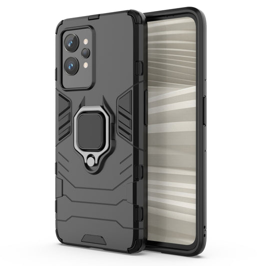 For OPPO Realme GT2 Pro Shockproof PC + TPU Holder Phone Case(Black) - Realme Cases by buy2fix | Online Shopping UK | buy2fix