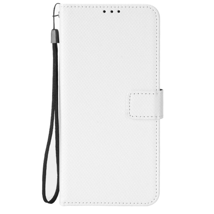 For Ulefone Note 13P Diamond Texture Leather Phone Case(White) - Ulefone Cases by buy2fix | Online Shopping UK | buy2fix