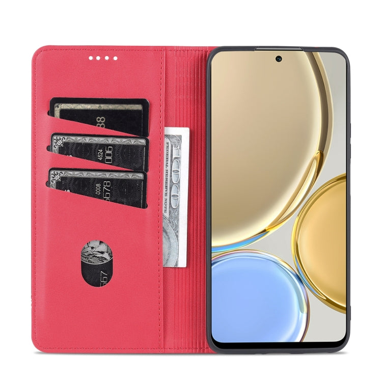 For Honor X30 AZNS Magnetic Calf Texture Leather Phone Case(Red) - Honor Cases by AZNS | Online Shopping UK | buy2fix