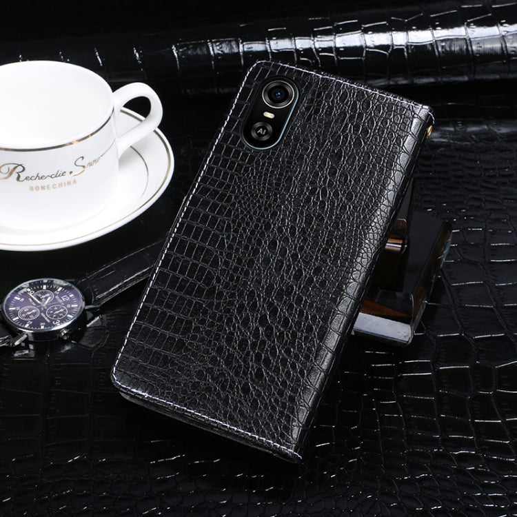 For ZTE Blade A31 Plus idewei Crocodile Texture Leather Phone Case(Black) - ZTE Cases by idewei | Online Shopping UK | buy2fix