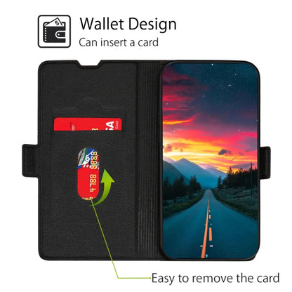 For Blackview A70 Ultra-thin Voltage Side Buckle PU + TPU Leather Phone Case(Black) - More Brand by buy2fix | Online Shopping UK | buy2fix