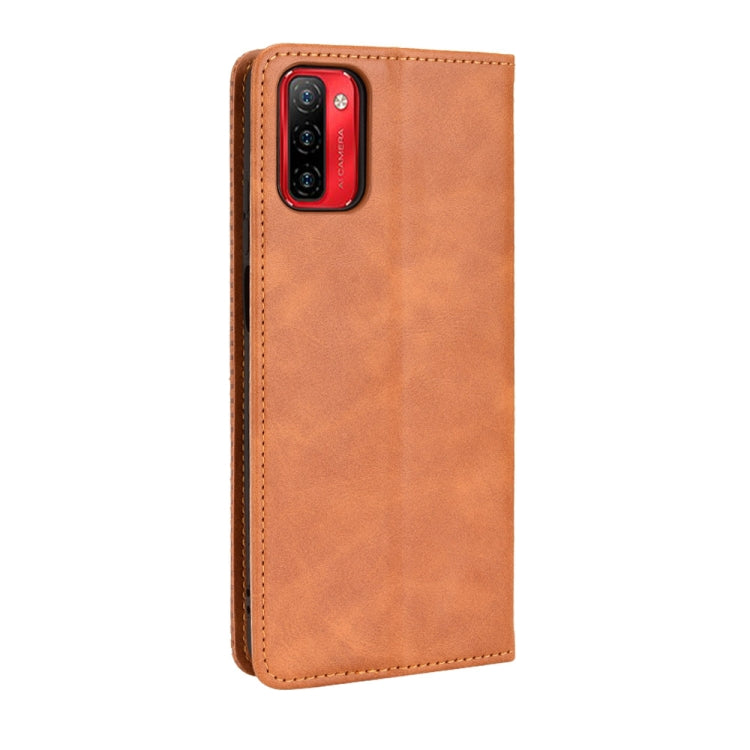 For Ulefone Note 12P Magnetic Buckle Retro Texture Leather Phone Case(Brown) - Ulefone Cases by buy2fix | Online Shopping UK | buy2fix