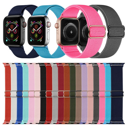 Polyester Nylon Watch Band For Apple Watch Ultra 49mm&Watch Ultra 2 49mm / Series 9&8&7 45mm / SE 3&SE 2&6&SE&5&4 44mm / 3&2&1 42mm(Pink Sand) - Watch Bands by buy2fix | Online Shopping UK | buy2fix