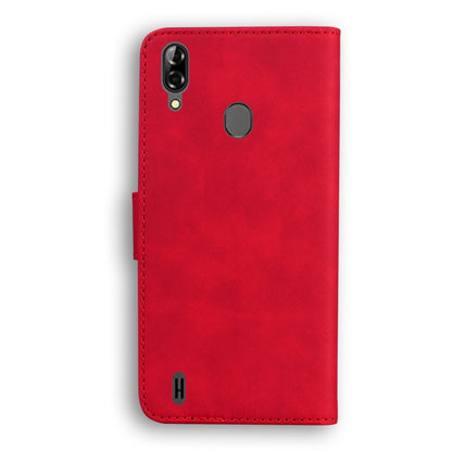 For Blackview A60 Pro Skin Feel Pure Color Flip Leather Phone Case(Red) - More Brand by buy2fix | Online Shopping UK | buy2fix