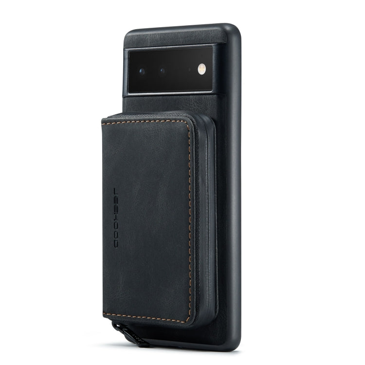 For Google Pixel 7 5G JEEHOOD Magnetic Zipper Wallet Phone Leather Case(Black) - Google Cases by JEEHOOD | Online Shopping UK | buy2fix