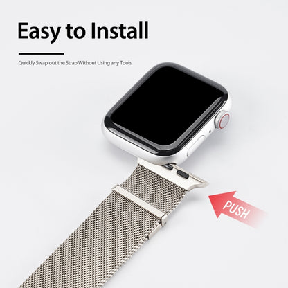 DUX DUCIS Milanese Watchband For Apple Watch Series 9&8&7 45mm / SE 3&SE 2&6&SE&5&4 44mm / 3&2&1 42mm(Starlight) - Watch Bands by DUX DUCIS | Online Shopping UK | buy2fix