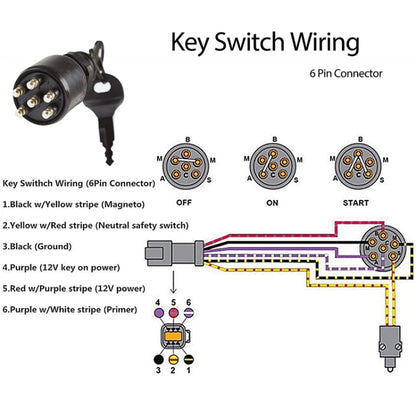 A6630 BRP Side Control Ignition Switch Key with Lanyard 5005801 for Johnson Evinrude - Marine Accessories & Parts by buy2fix | Online Shopping UK | buy2fix