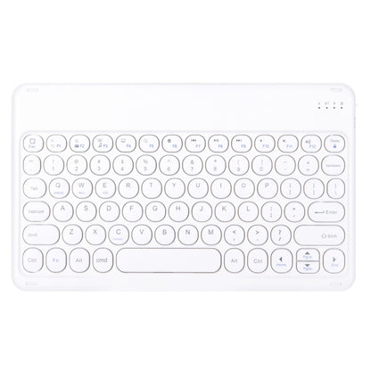 +X3 Universal Candy Color Round Keys Bluetooth Keyboard Leather Case(Black + White) - Universal Keyboard by buy2fix | Online Shopping UK | buy2fix