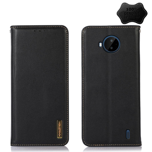 For Nokia C20 Plus KHAZNEH Nappa Top Layer Cowhide Leather Phone Case(Black) - Nokia Cases by buy2fix | Online Shopping UK | buy2fix