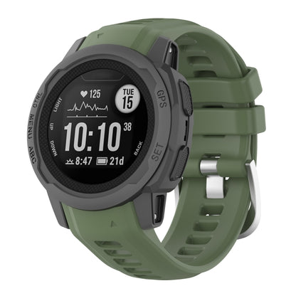 For Garmin Instinct 2S Silicone Watch Band(Dark Green) - Watch Bands by buy2fix | Online Shopping UK | buy2fix