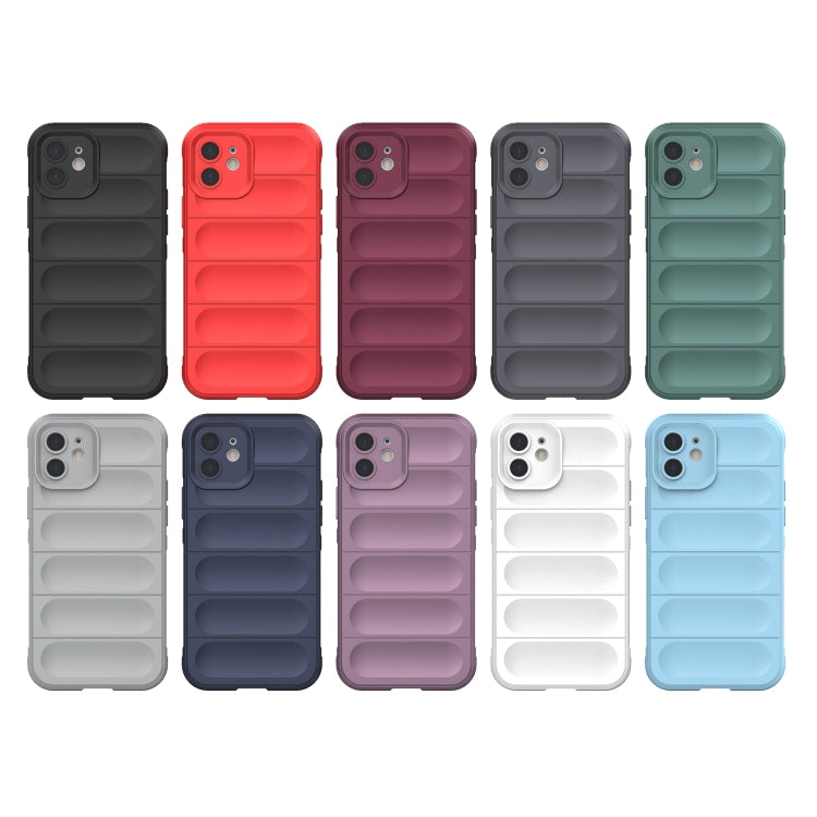 For iPhone 12 Magic Shield TPU + Flannel Phone Case(Red) - iPhone 12 / 12 Pro Cases by buy2fix | Online Shopping UK | buy2fix