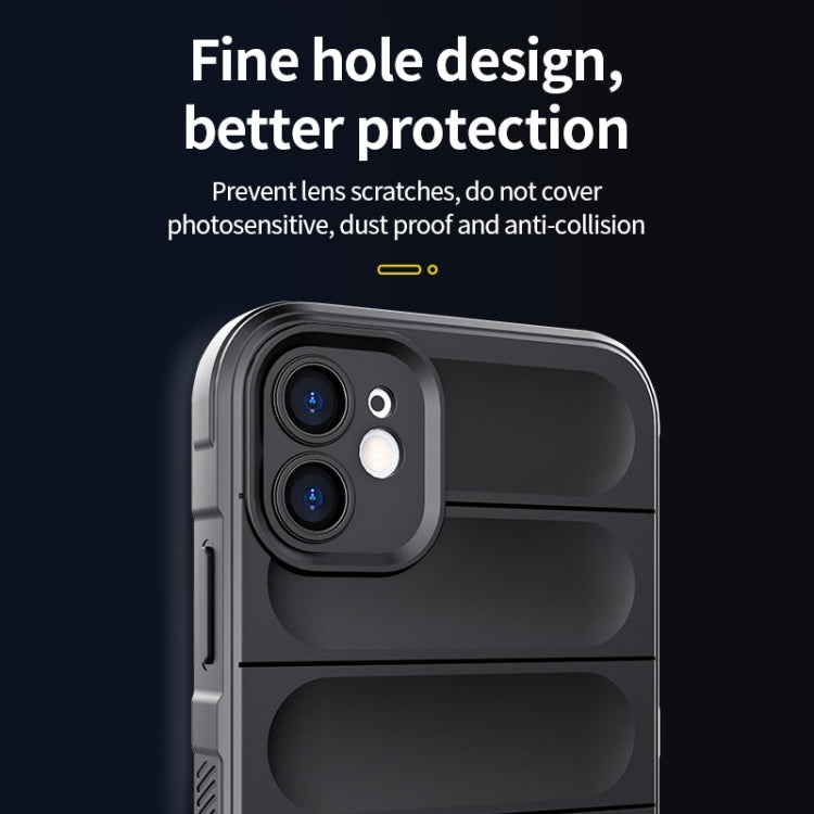 For iPhone 12 Pro Magic Shield TPU + Flannel Phone Case(Dark Blue) - iPhone 12 / 12 Pro Cases by buy2fix | Online Shopping UK | buy2fix