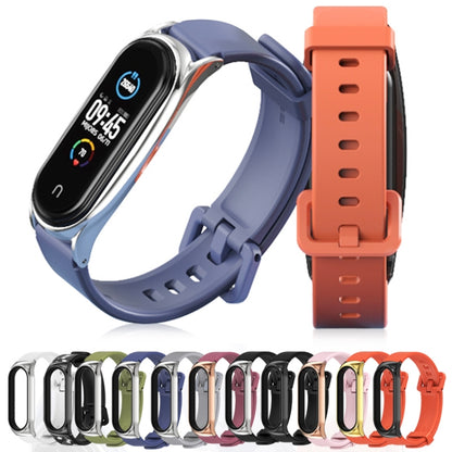 For Xiaomi Mi Band 3/4/5/6 Mijobs CS Silicone Waterproof Watch Band(Wine Red+Rose Gold) - Watch Bands by MIJOBS | Online Shopping UK | buy2fix