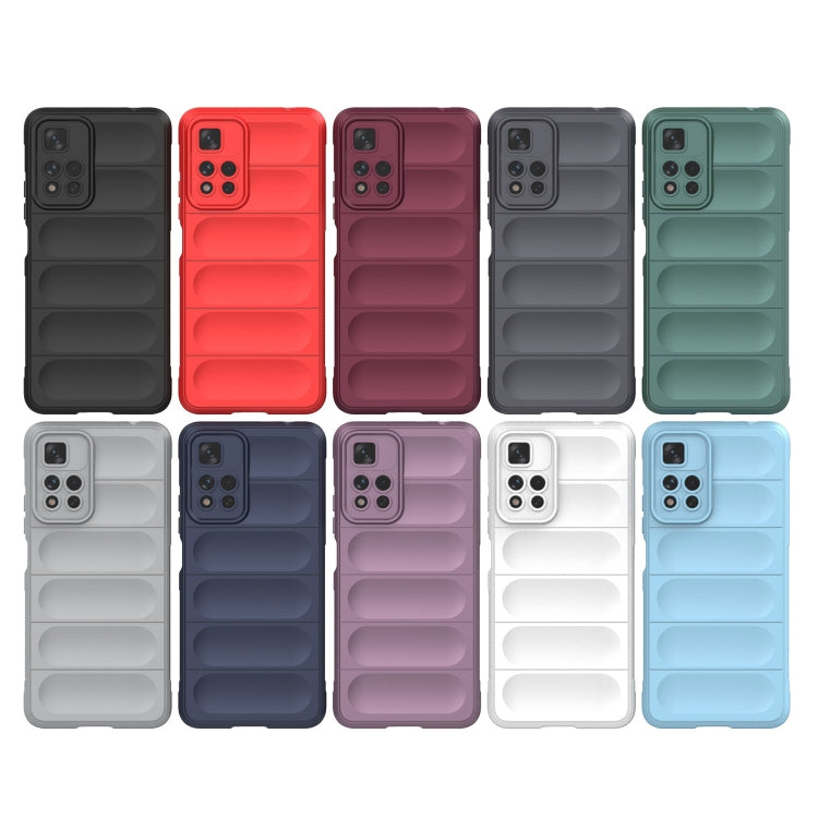 For Xiaomi Redmi Note 11 Pro 5G Chinese Magic Shield TPU + Flannel Phone Case(Dark Blue) - Xiaomi Cases by buy2fix | Online Shopping UK | buy2fix