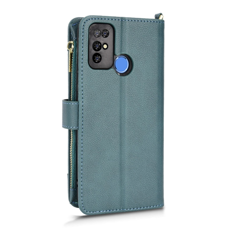 For Doogee X96 Pro Litchi Texture Zipper Leather Phone Case(Green) - Doogee Cases by buy2fix | Online Shopping UK | buy2fix