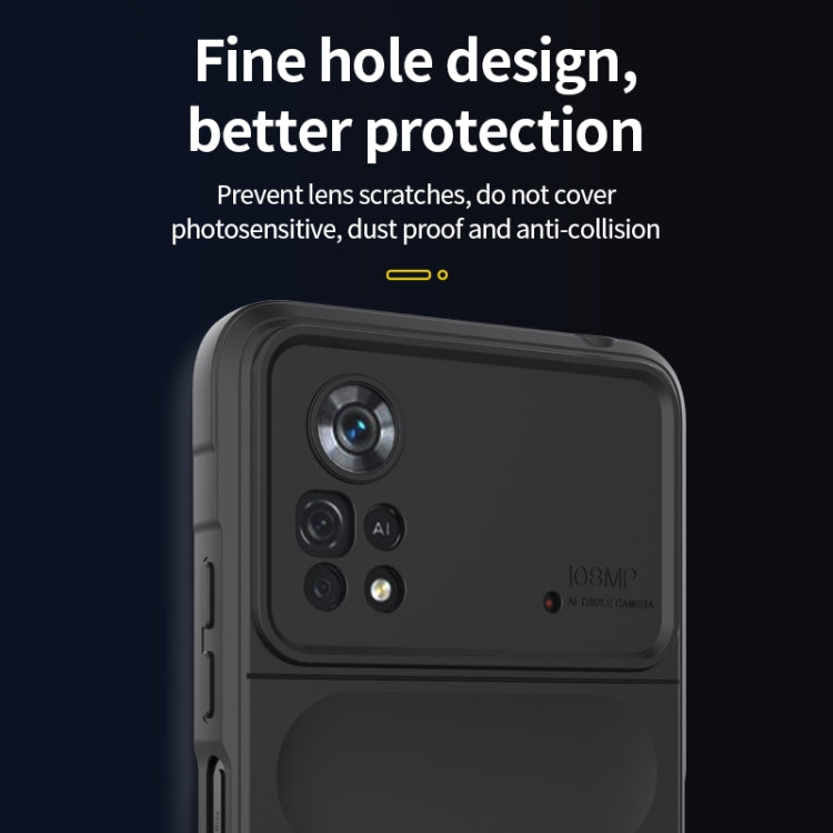 For Xiaomi Poco X4 Pro 5G Magic Shield TPU + Flannel Phone Case(Dark Grey) - Xiaomi Cases by buy2fix | Online Shopping UK | buy2fix