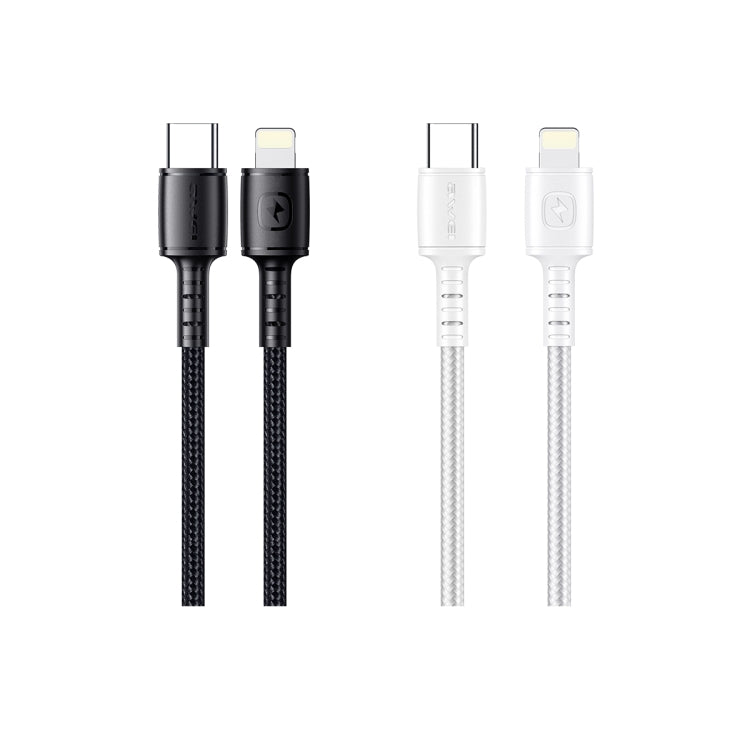awei CL-118L 20W Type-C / USB-C to 8 Pin Fast Charging Data Cable, Length: 1m(Black) - Normal Style Cable by awei | Online Shopping UK | buy2fix