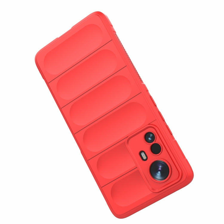 For Xiaomi 12 Pro Magic Shield TPU + Flannel Phone Case(Red) - Xiaomi Cases by buy2fix | Online Shopping UK | buy2fix