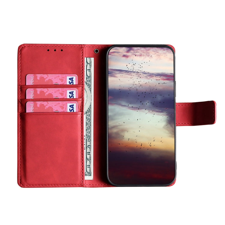 For Blackview A95 Skin Feel Crocodile Magnetic Clasp Leather Phone Case(Red) - More Brand by buy2fix | Online Shopping UK | buy2fix