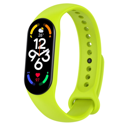 For Xiaomi Mi Band 7 / 7NFC / 6 / 6 NFC / 5 / 5 NFC / Amazfit Band 5 Official Silicone Watch Band(Lime Green) - Watch Bands by buy2fix | Online Shopping UK | buy2fix