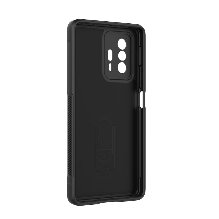 For Xiaomi 11T Magic Shield TPU + Flannel Phone Case(Grey) - Xiaomi Cases by buy2fix | Online Shopping UK | buy2fix