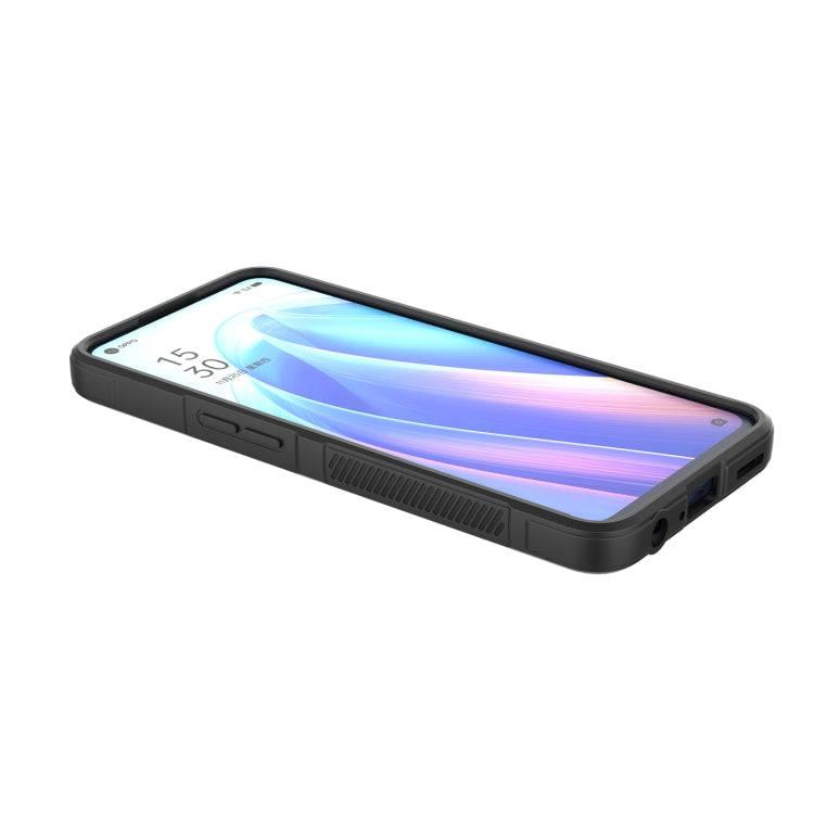 For OPPO Reno7 5G Global / Find X5 Lite Magic Shield TPU + Flannel Phone Case(Light Blue) - OPPO Cases by buy2fix | Online Shopping UK | buy2fix