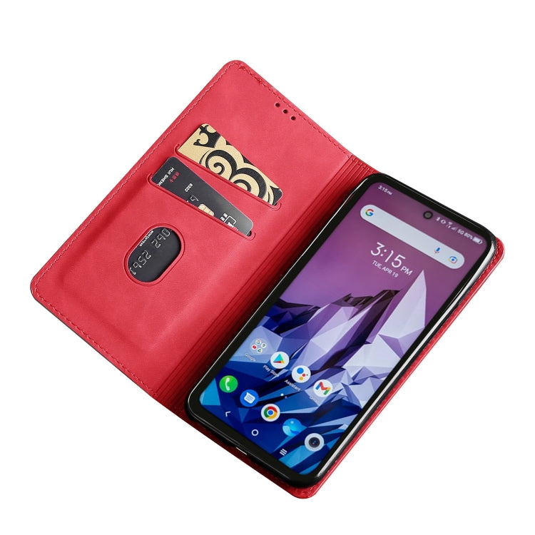 For Blackview A55 Skin Feel Magnetic Horizontal Flip Leather Phone Case(Red) - More Brand by buy2fix | Online Shopping UK | buy2fix