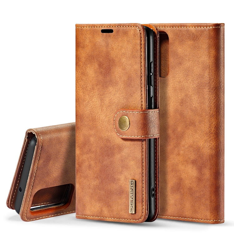 For Galaxy S20 Ultra DG.MING Crazy Horse Texture Flip Detachable Magnetic Leather Case with Holder & Card Slots & Wallet(Brown) - Galaxy Phone Cases by DG.MING | Online Shopping UK | buy2fix