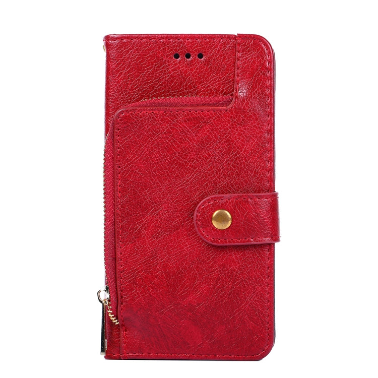 For Blackview A55 Pro Zipper Bag Leather Phone Case(Red) - More Brand by buy2fix | Online Shopping UK | buy2fix