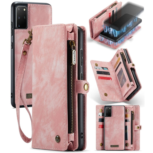 For Samsung Galaxy S20 Ultra CaseMe Detachable Multifunctional Horizontal Flip Leather Case, with Card Slot & Holder & Zipper Wallet & Photo Frame (Pink) - Galaxy Phone Cases by CaseMe | Online Shopping UK | buy2fix