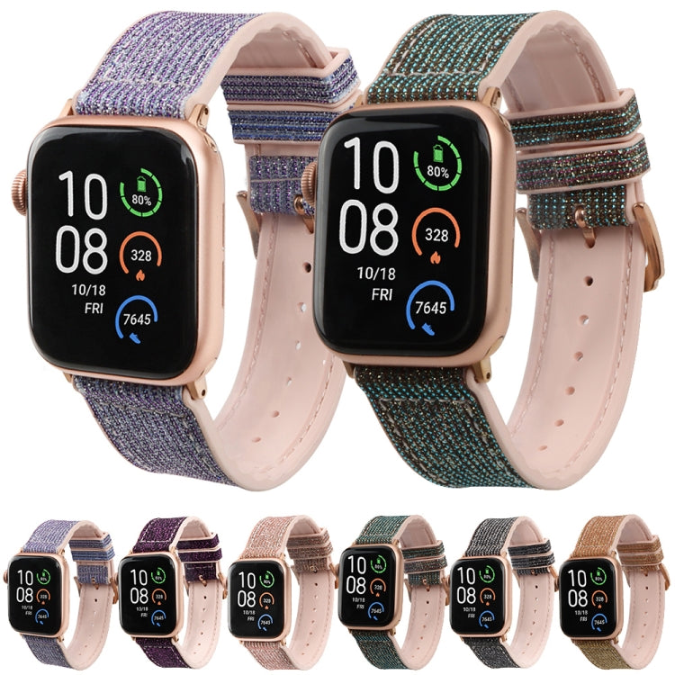 Glitter Starry Sky Watch Band For Apple Watch Ultra 49mm&Watch Ultra 2 49mm / Series 9&8&7 45mm / SE 3&SE 2&6&SE&5&4 44mm / 3&2&1 42mm(Pink) - Watch Bands by buy2fix | Online Shopping UK | buy2fix