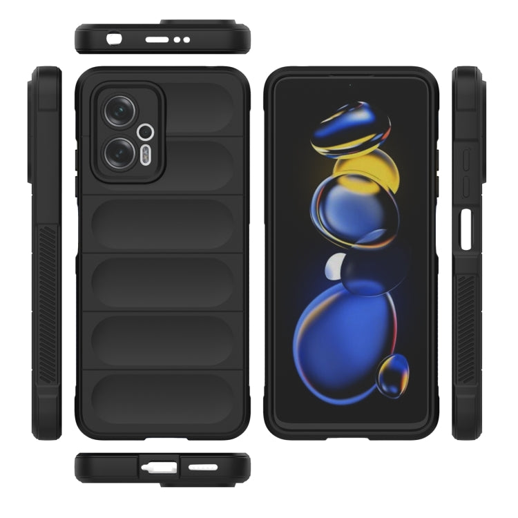 For Xiaomi Redmi Note 11T Pro Magic Shield TPU + Flannel Phone Case(Dark Grey) - Xiaomi Cases by buy2fix | Online Shopping UK | buy2fix