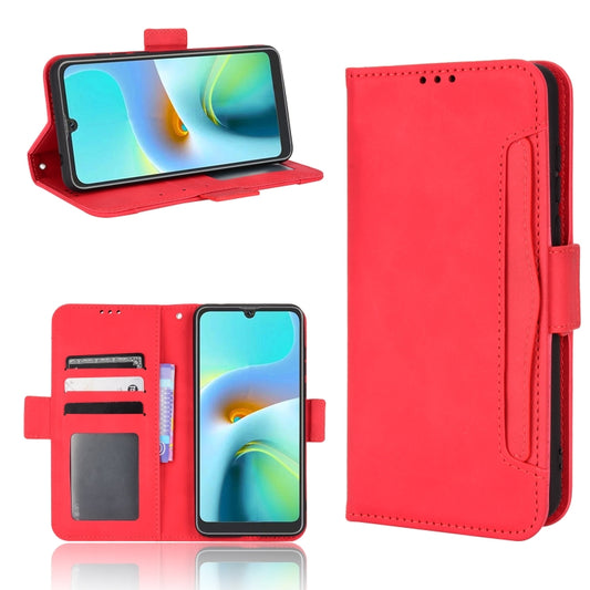 For Blackview A50 Skin Feel Calf Pattern Leather Phone Case(Red) - More Brand by buy2fix | Online Shopping UK | buy2fix