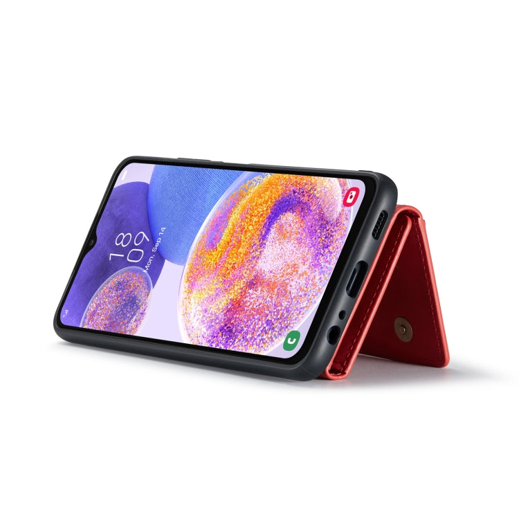 For Samsung Galaxy A23 5G DG.MING M2 Series 3-Fold Multi Card Bag Phone Case(Red) - Galaxy Phone Cases by DG.MING | Online Shopping UK | buy2fix