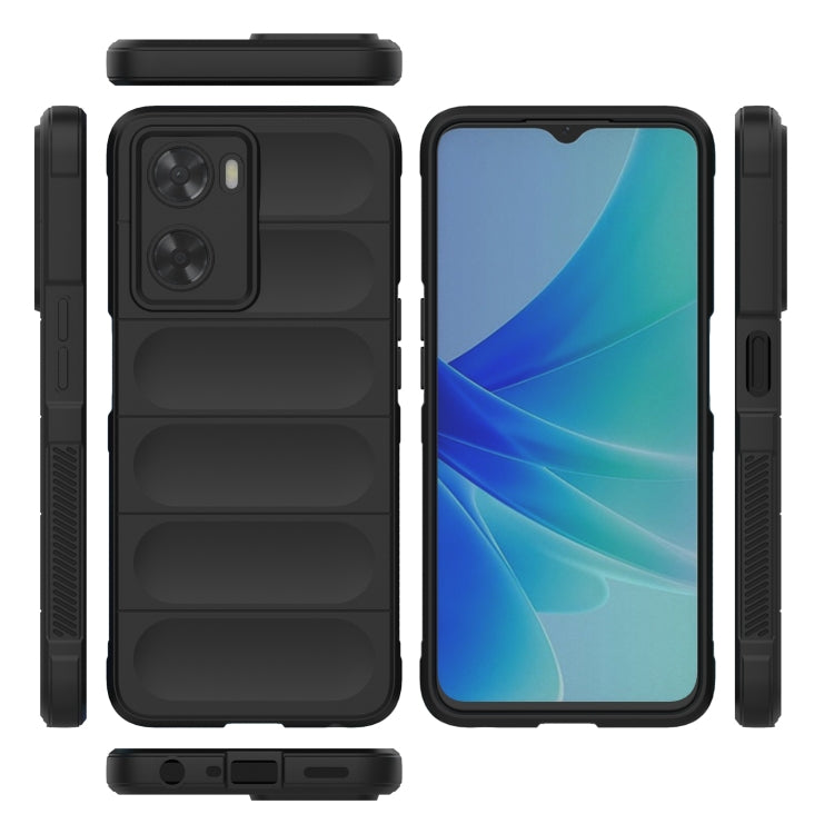 For OPPO A57 4G Global Magic Shield TPU + Flannel Phone Case(Dark Blue) - OPPO Cases by buy2fix | Online Shopping UK | buy2fix