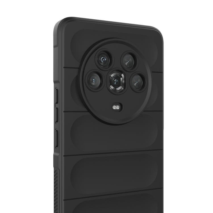 For Honor Magic4 Magic Shield TPU + Flannel Phone Case(Black) - Honor Cases by buy2fix | Online Shopping UK | buy2fix