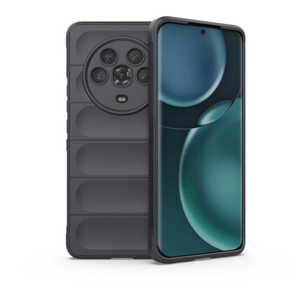 For Honor Magic4 Magic Shield TPU + Flannel Phone Case(Dark Grey) - Honor Cases by buy2fix | Online Shopping UK | buy2fix