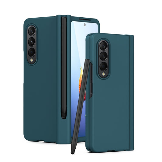 For Samsung Galaxy Z Fold4 Macaron Hinge Phone Case with Stylus Pen Fold Edition & Protective Film(Green) - Galaxy Phone Cases by buy2fix | Online Shopping UK | buy2fix