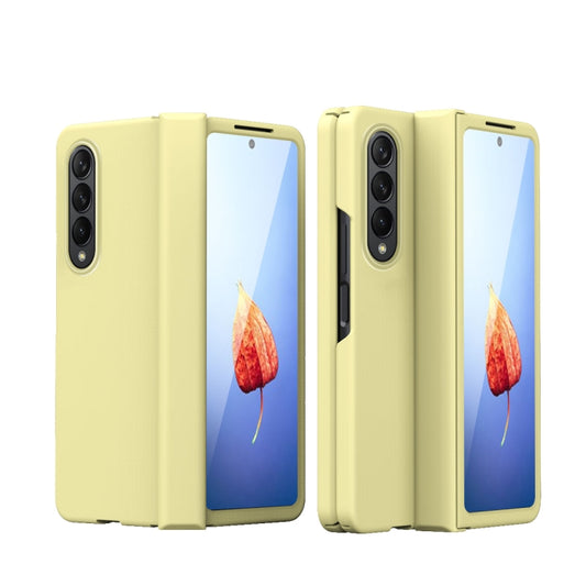 For Samsung Galaxy Z Fold4 Full Body Hinge Phone Case(Yellow) - Galaxy Phone Cases by buy2fix | Online Shopping UK | buy2fix