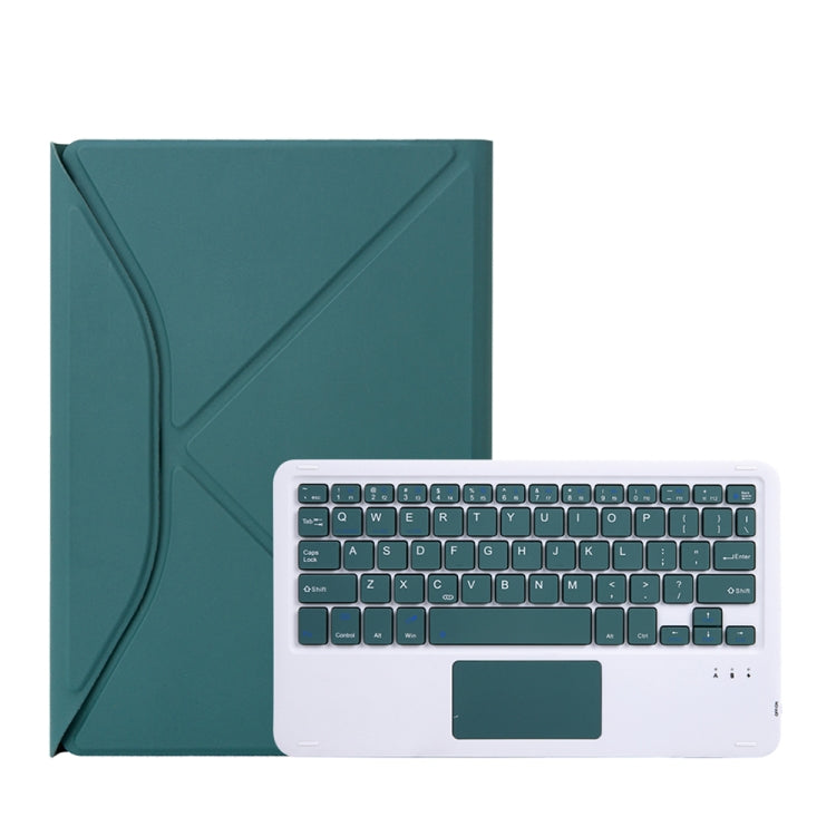 Z102B-A Pen Slot Touchpad Bluetooth Keyboard Leather Tablet Case For iPad 10.2 2021/2020/2019(Green) - Universal by buy2fix | Online Shopping UK | buy2fix