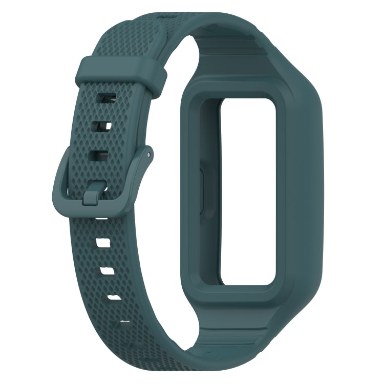 For Huawei Band 8 / Huawei Band 7 / Honor Band 6 Universal Integrated Silicone Watch Band(Green) - Watch Bands by buy2fix | Online Shopping UK | buy2fix