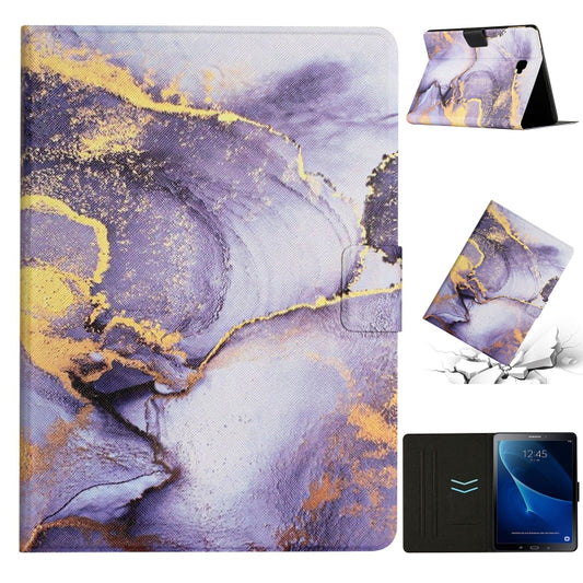 For Samsung Galaxy Tab A 10.1 T580 Marble Pattern Smart Leather Tablet Case(Purple) - Tab A 10.1 (2019) T510 / T515 by buy2fix | Online Shopping UK | buy2fix