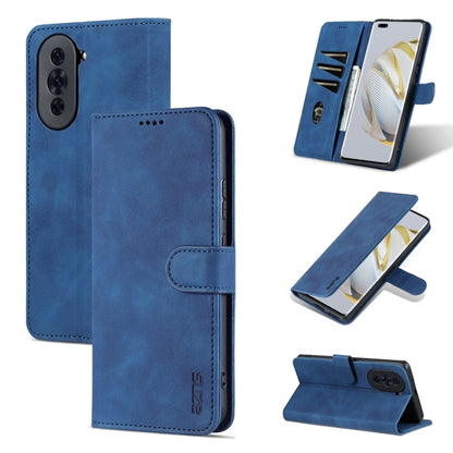 For Huawei nova 10 AZNS Skin Feel Calf Texture Flip Leather Phone Case(Blue) - Huawei Cases by AZNS | Online Shopping UK | buy2fix