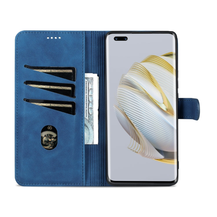 For Huawei nova 10 AZNS Skin Feel Calf Texture Flip Leather Phone Case(Blue) - Huawei Cases by AZNS | Online Shopping UK | buy2fix