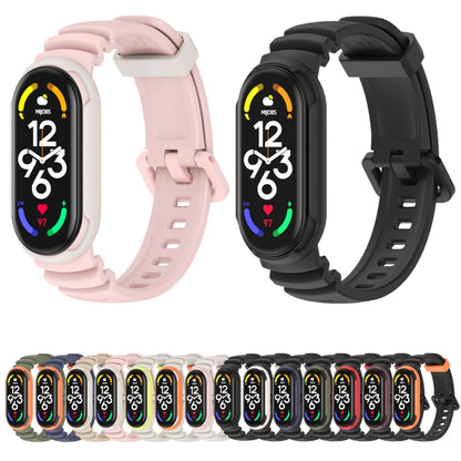 For Xiaomi Mi Band 5 / 6 / 7 MIJOBS GS Unibody Two-color Watch Band(Black) - Watch Bands by MIJOBS | Online Shopping UK | buy2fix