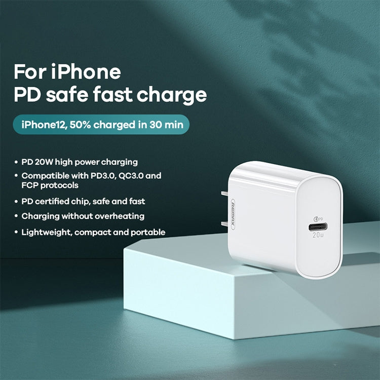 REMAX RP-U70 Jane Series 20W USB-C/Type-C PD Fast Charger, Specification:UK Plug(White) - USB Charger by REMAX | Online Shopping UK | buy2fix